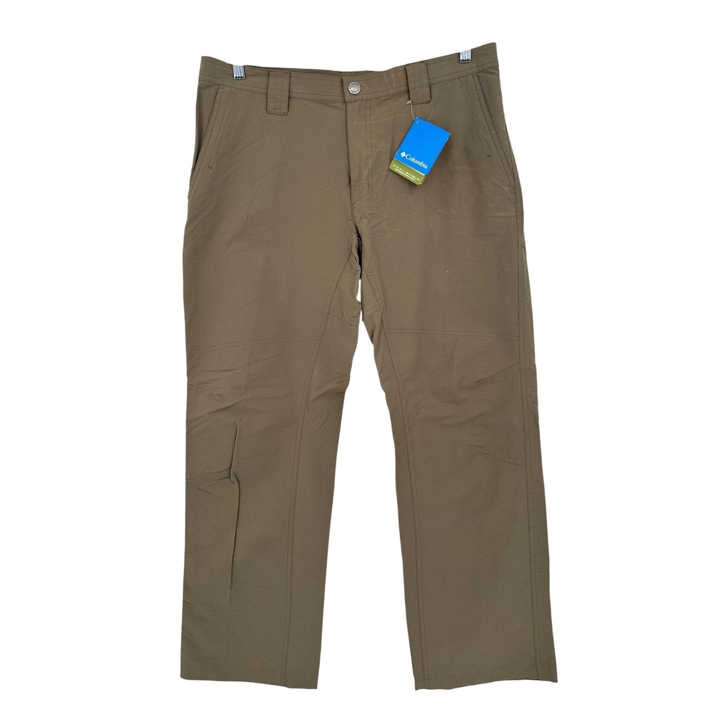 Columbia Utilizer Mens Pants 36x32 Brown Omni-Shield AM8318-250 Hiking Work